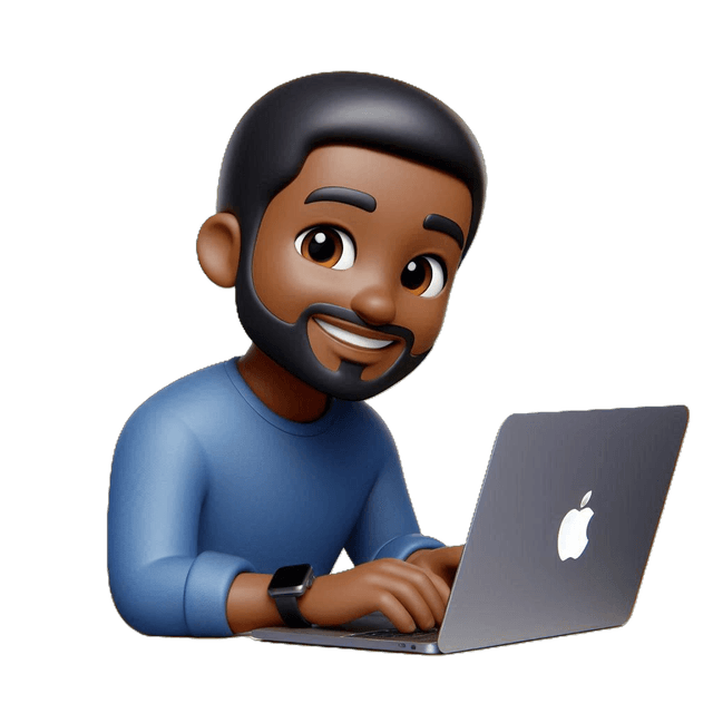 man on computer